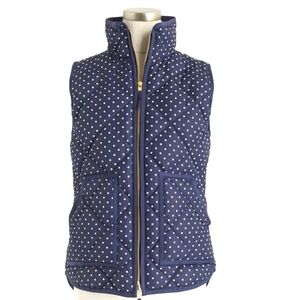 NWT J Crew Printed Quilted Puffer Vest For Women, sz M